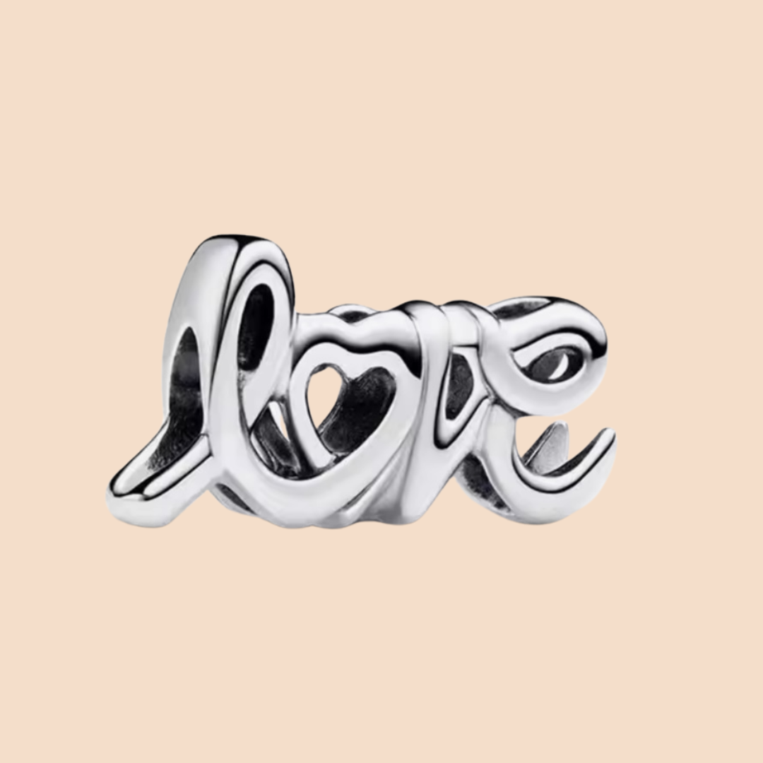 Charm letras love cursivas