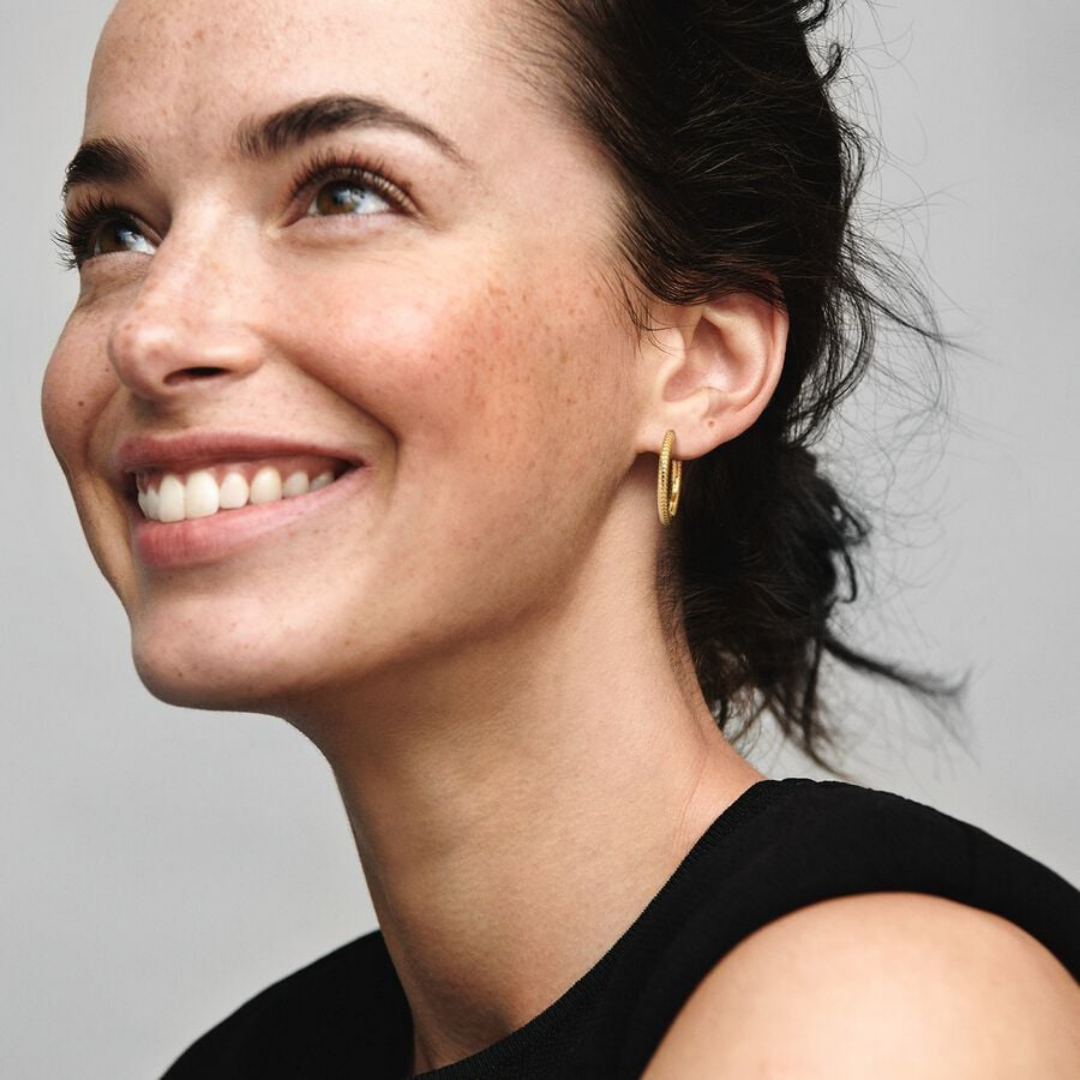 Arracadas medianas cadena serpiente doradas