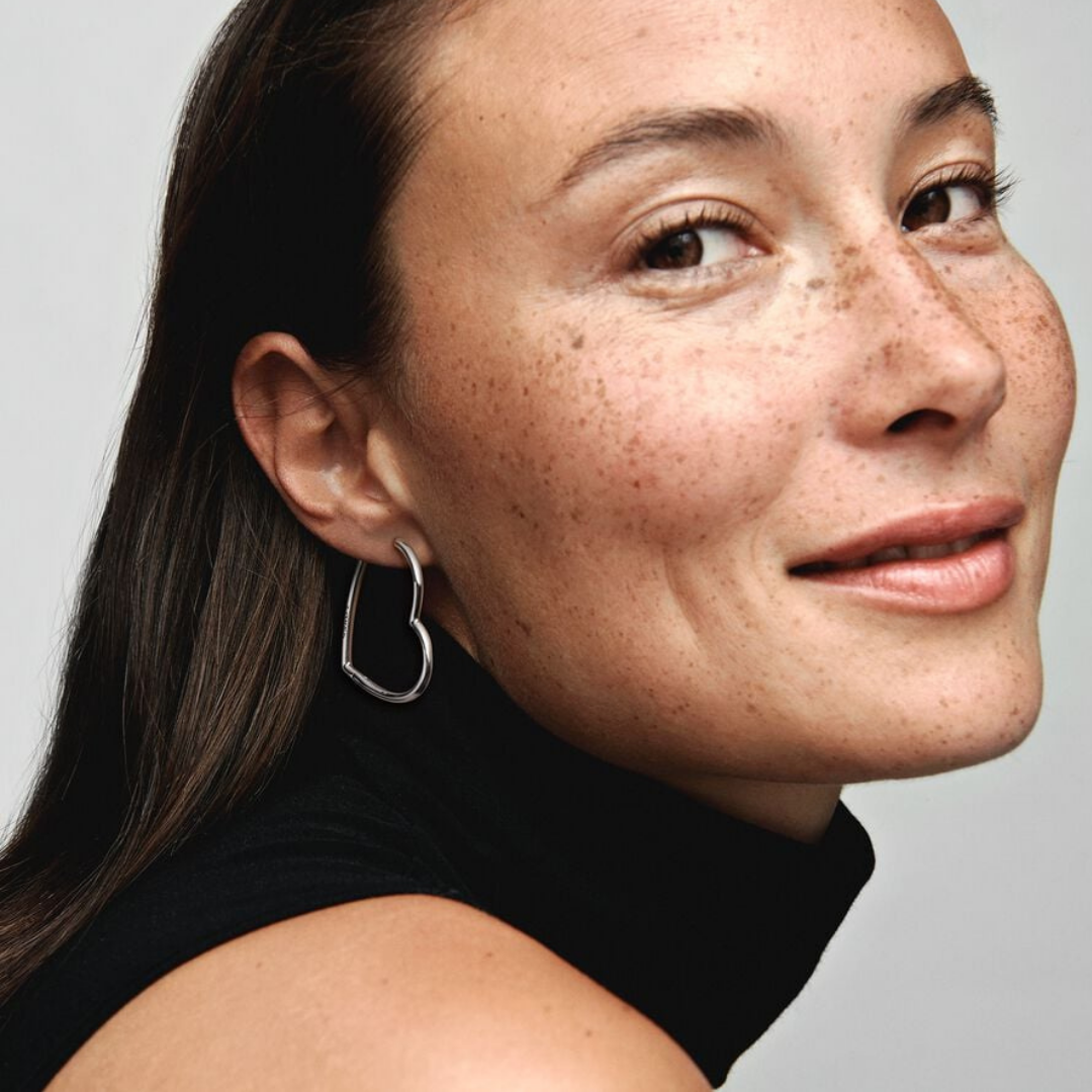 Arracadas corazón grandes leyenda loved