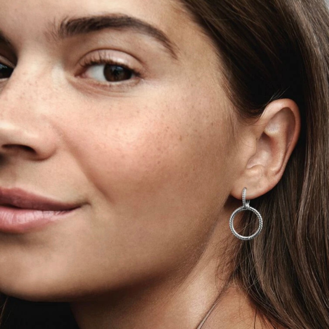 Aretes dos aros pequeño y grande