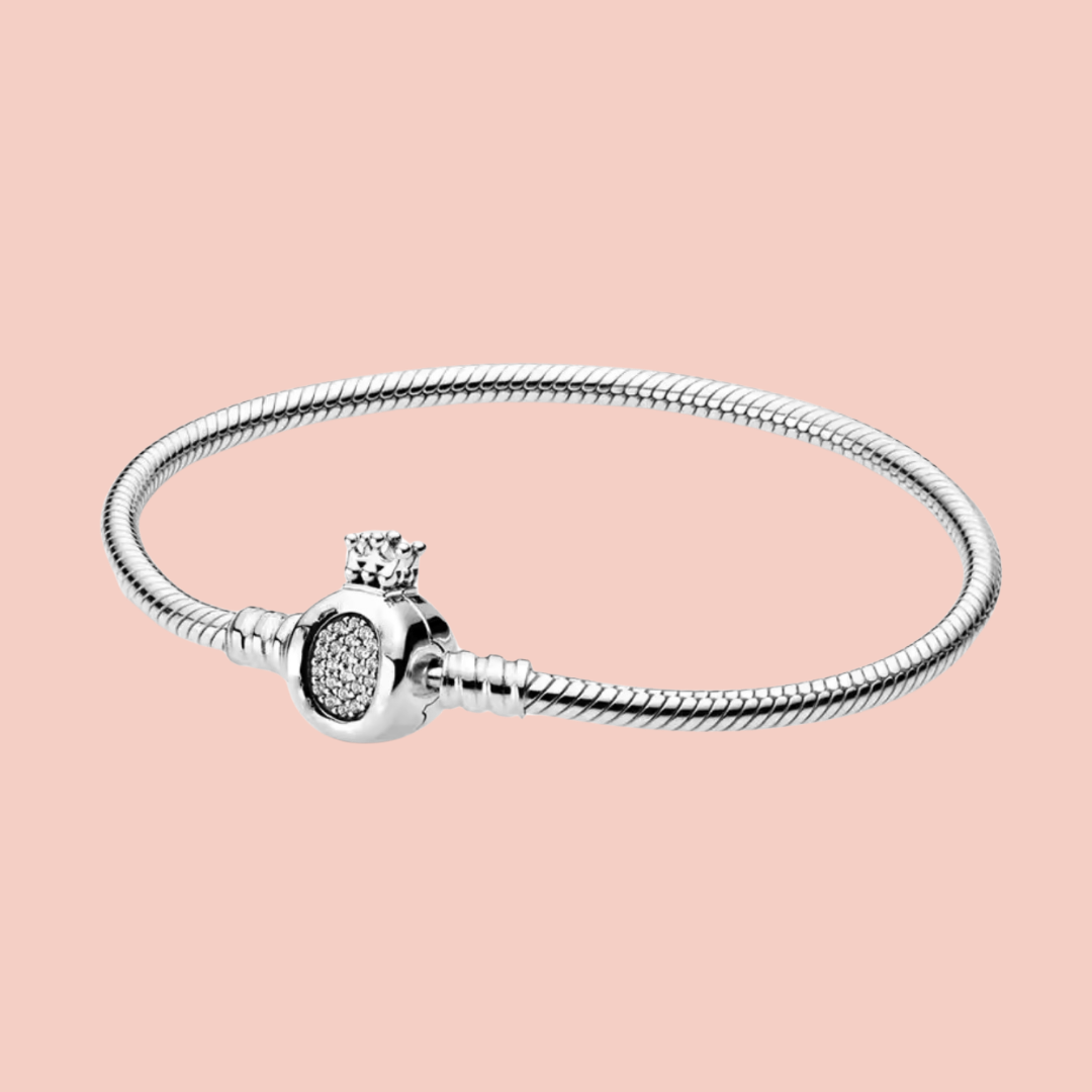 Pulsera con broche corona