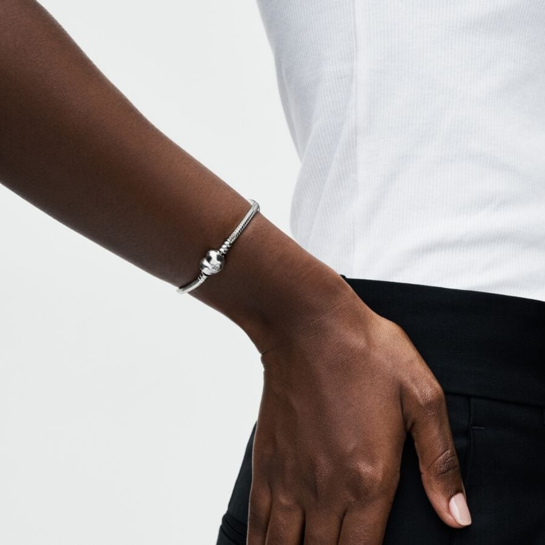 Pulsera corazón plata