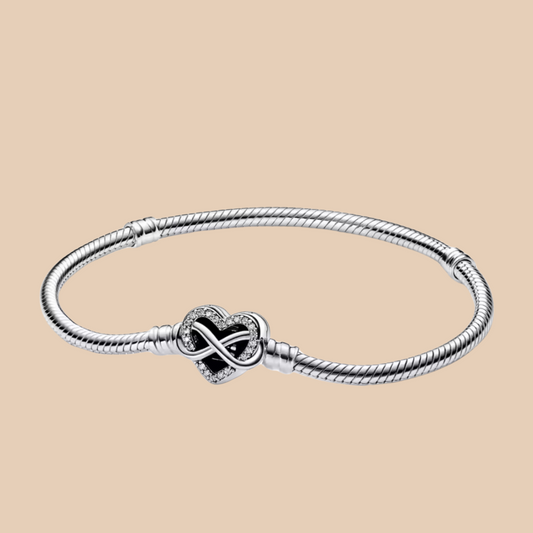 Pulsera corazón con infinito