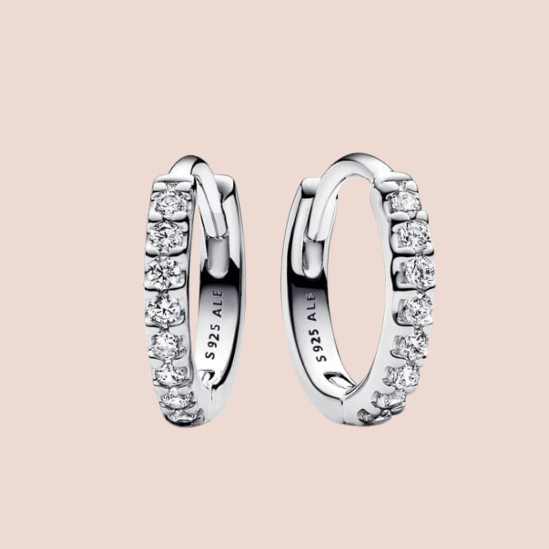 Arracadas pequeñas plata con piedras