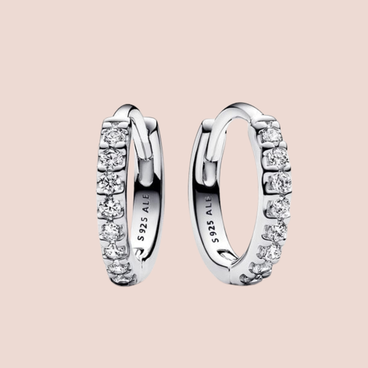 Arracadas pequeñas plata con piedras