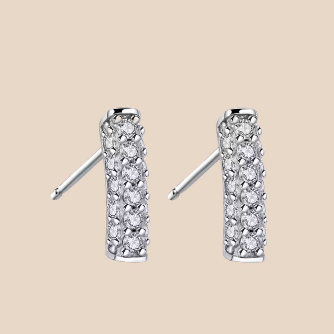 Aretes tira de piedras