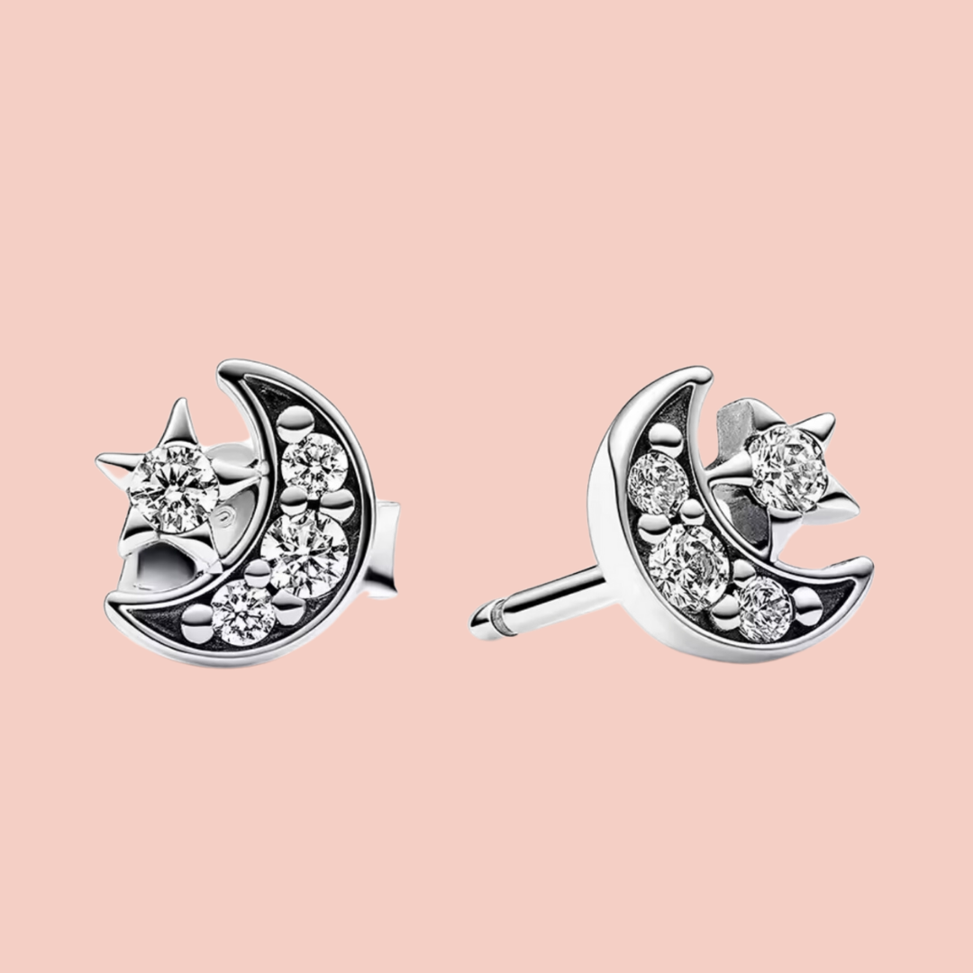 Aretes luna y estrella