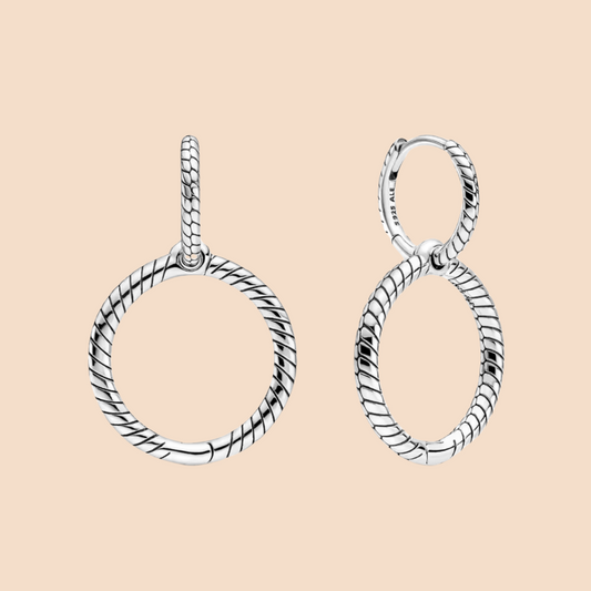 Aretes dos aros pequeño y grande