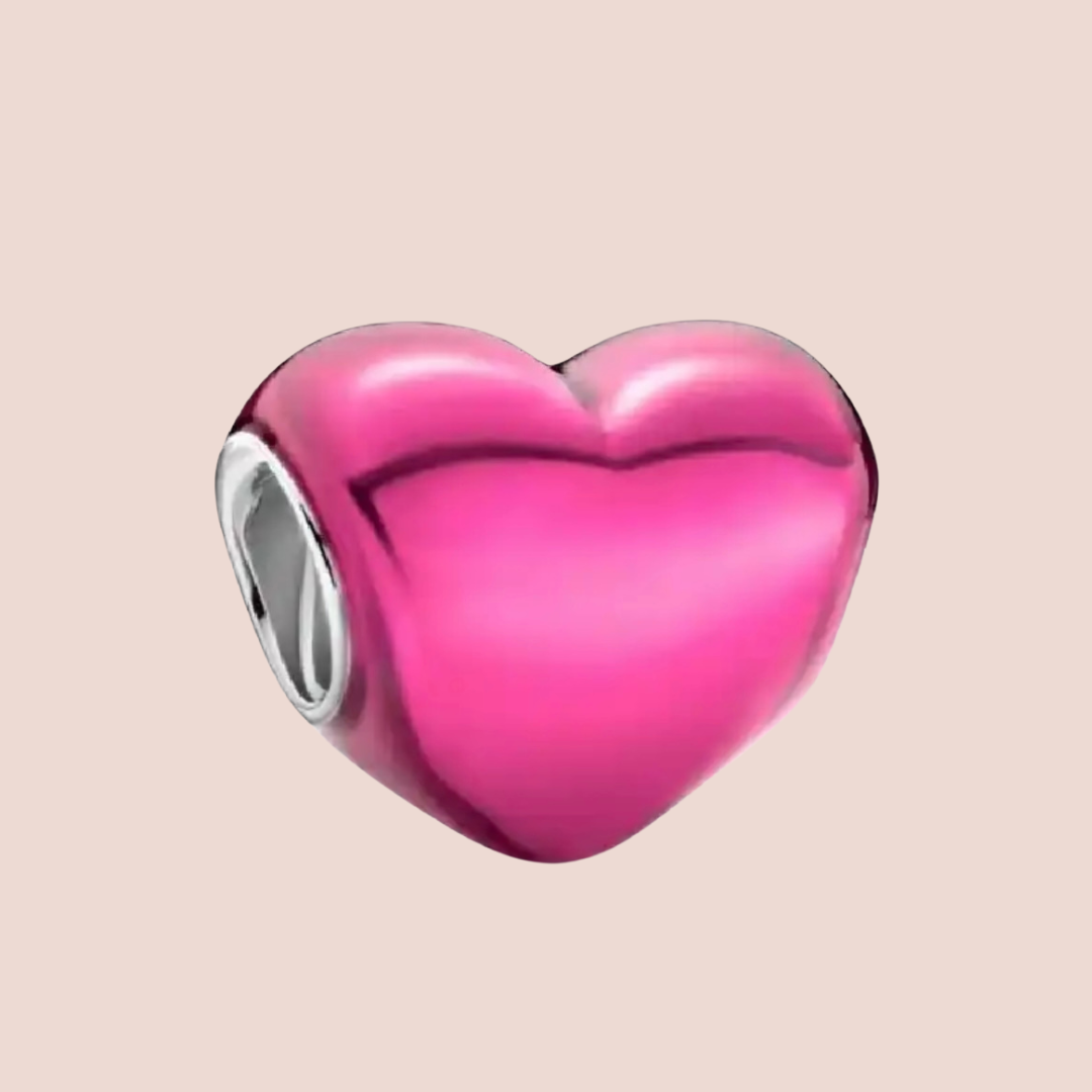 Charm corazón rosa