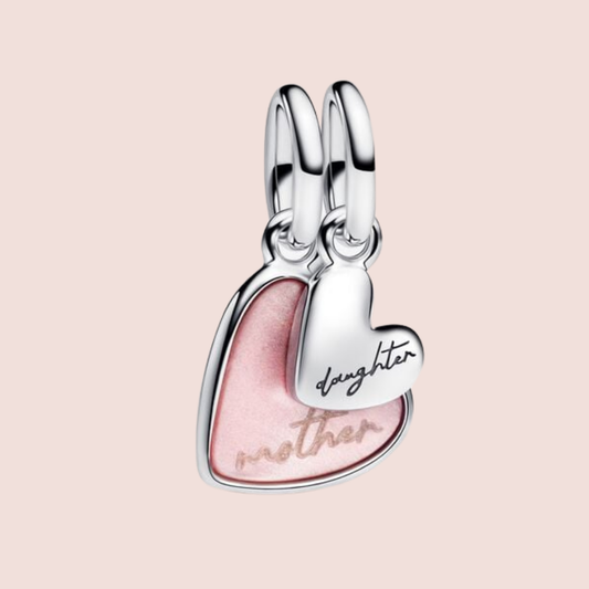 Charm corazones madre e hija