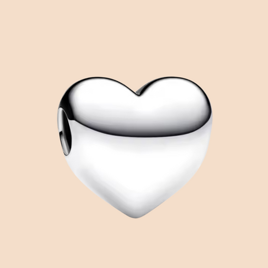 Charm corazón plata grande